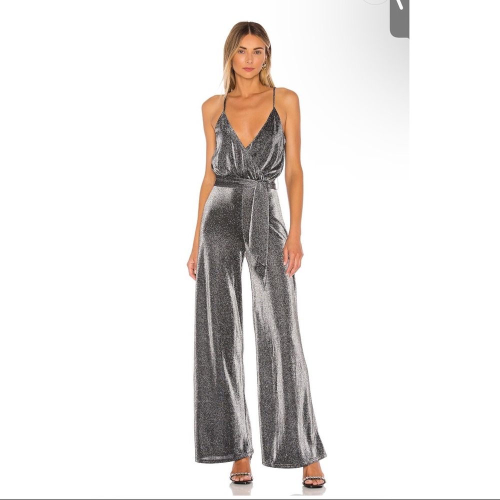 Revolve Lovers + friends felicity metallic jumpsuit